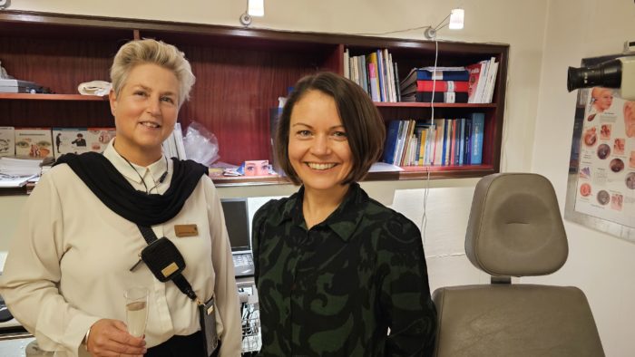 Karin Wetterstrand och Nyföretagarcentrum hjälpte Franziska till höger att starta eget företag