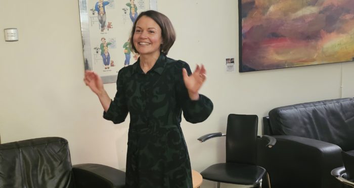 Karin Wetterstrand och Nyföretagarcentrum hjälpte Franziska till höger att starta eget företag